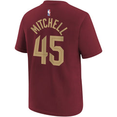 Donovan Mitchell Cleveland Cavaliers Youth Icon Edition Name & Number T-Shirt Wine - Nike
