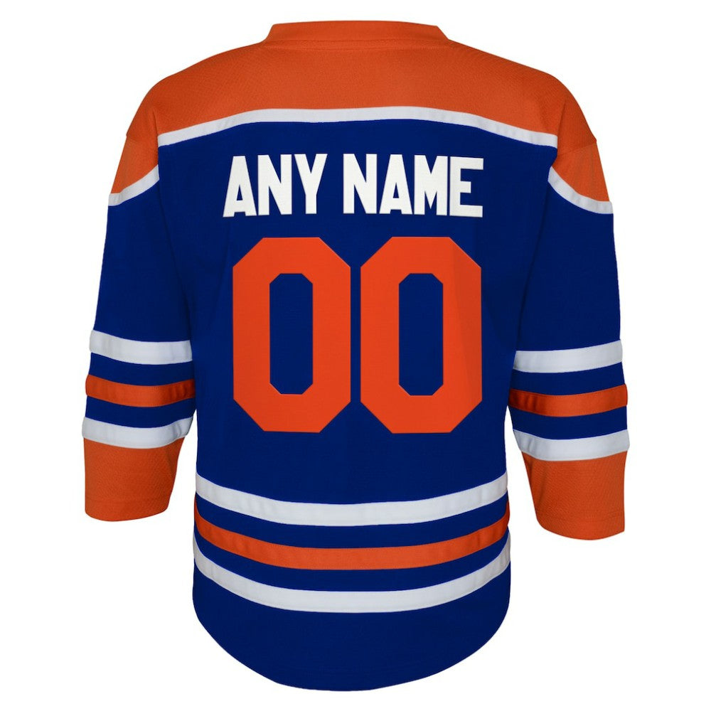 Edmonton Oilers Youth Home Replica Custom Jersey - Royal | US 5143792