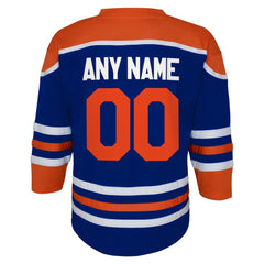 Edmonton Oilers Youth Home Replica Custom Jersey - Royal | US 5143792