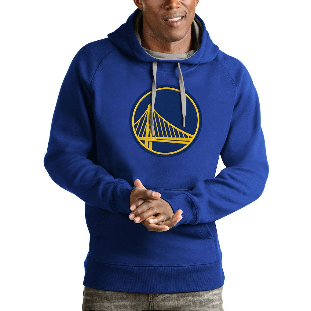 Golden State Warriors Antigua Team Logo Victory Pullover Hoodie Royal