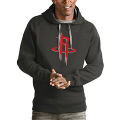 Houston Rockets Antigua Team Logo Victory Pullover Hoodie Charcoal