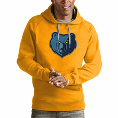 Memphis Grizzlies Antigua Team Logo Victory Pullover Hoodie Gold