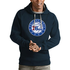 Philadelphia 76ers Antigua Team Logo Victory Pullover Hoodie Navy outlet