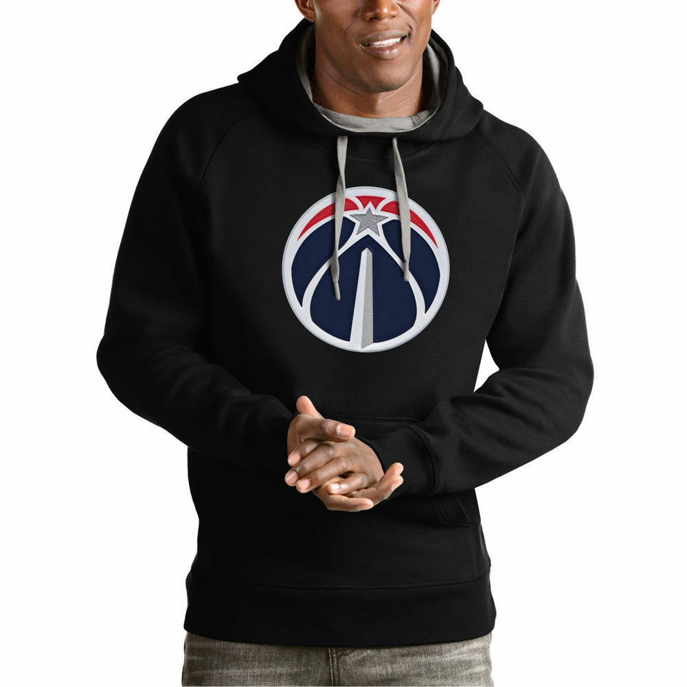 Washington Wizards Antigua Team Logo Victory Pullover Hoodie Black outlet