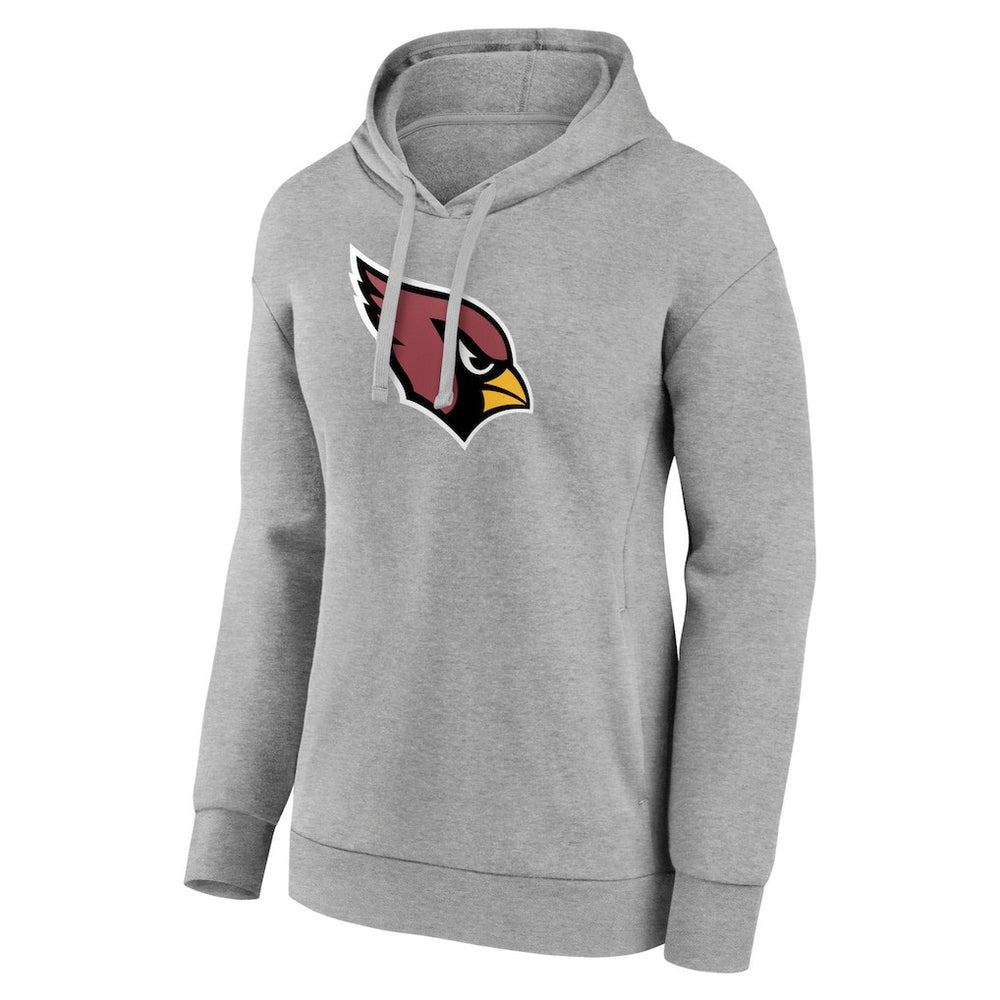 Arizona Cardinals Women's Primary Logo Pullover Hoodie - Gray Hoodies