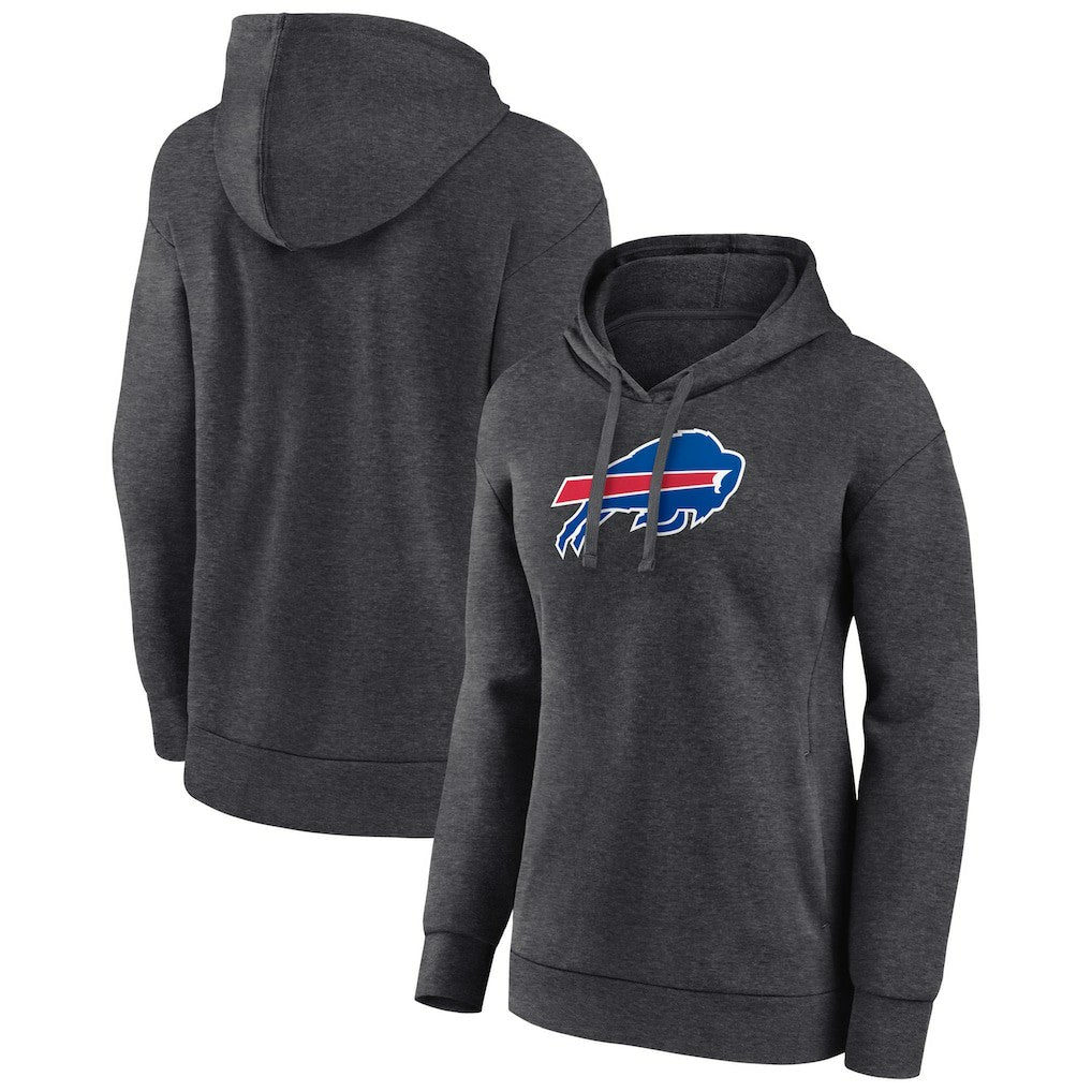 Buffalo Bills Women's Primary Logo Pullover Hoodie - Charcoal Hoodies