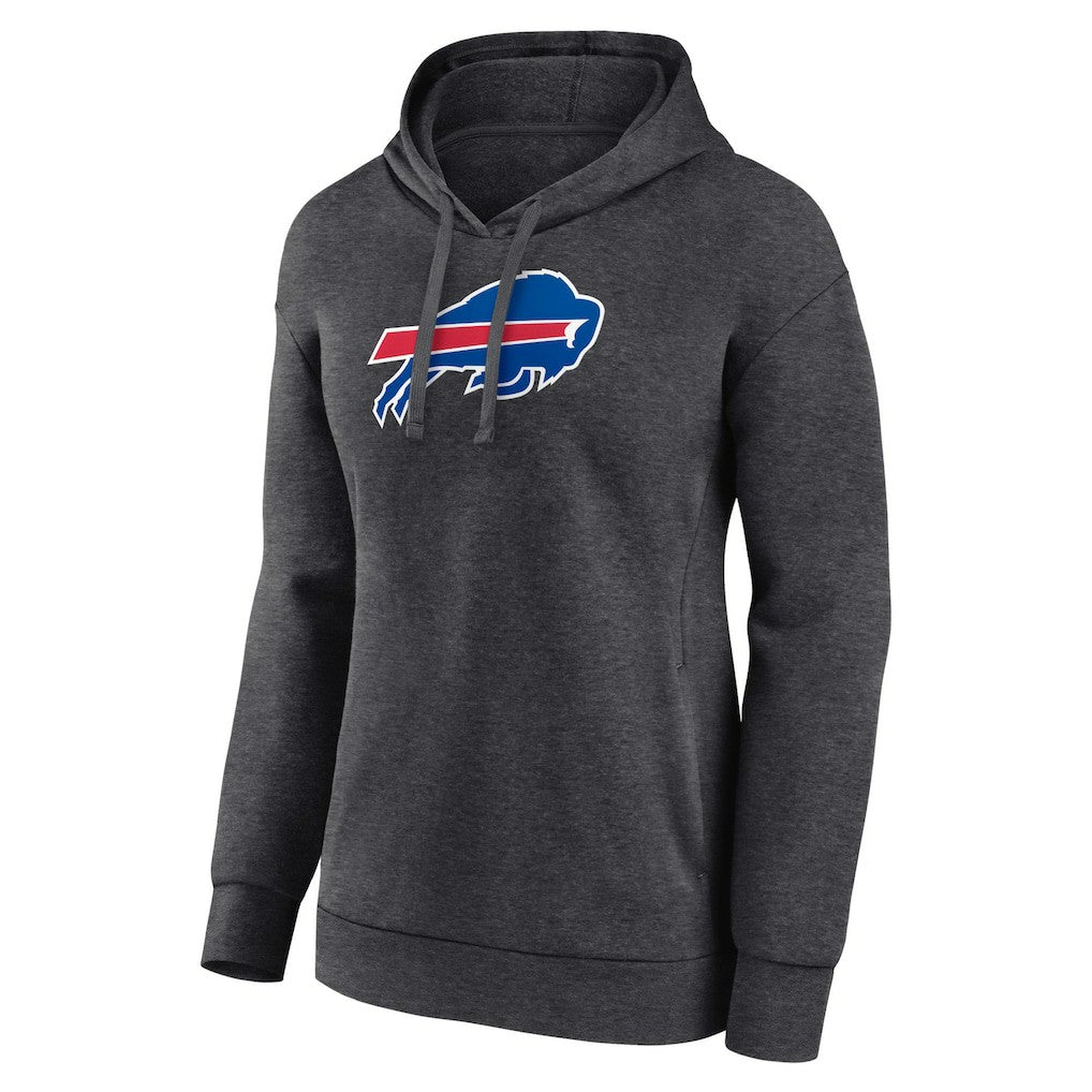 Buffalo Bills Women's Primary Logo Pullover Hoodie - Charcoal Hoodies