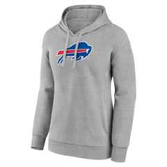 Buffalo Bills Women's Primary Logo Pullover Hoodie - Gray Hoodies