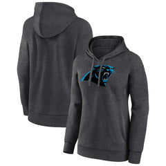Carolina Panthers Women's Primary Logo Pullover Hoodie - Charcoal Hoodies