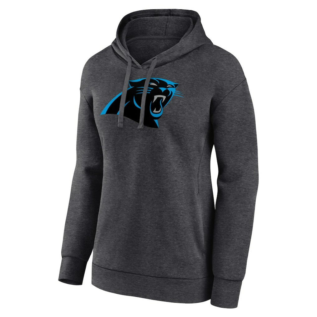 Carolina Panthers Women's Primary Logo Pullover Hoodie - Charcoal Hoodies