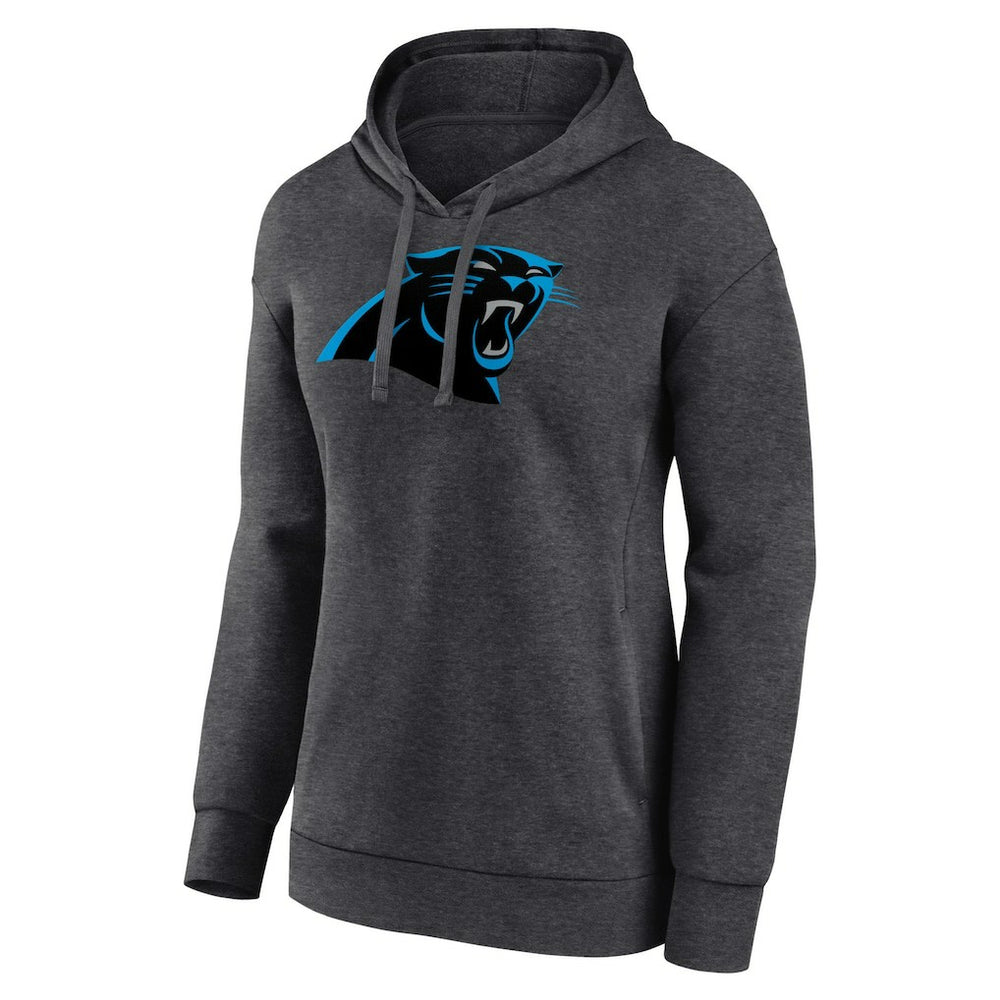 Carolina Panthers Women's Primary Logo Pullover Hoodie - Charcoal Hoodies