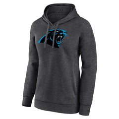 Carolina Panthers Women's Primary Logo Pullover Hoodie - Charcoal Hoodies