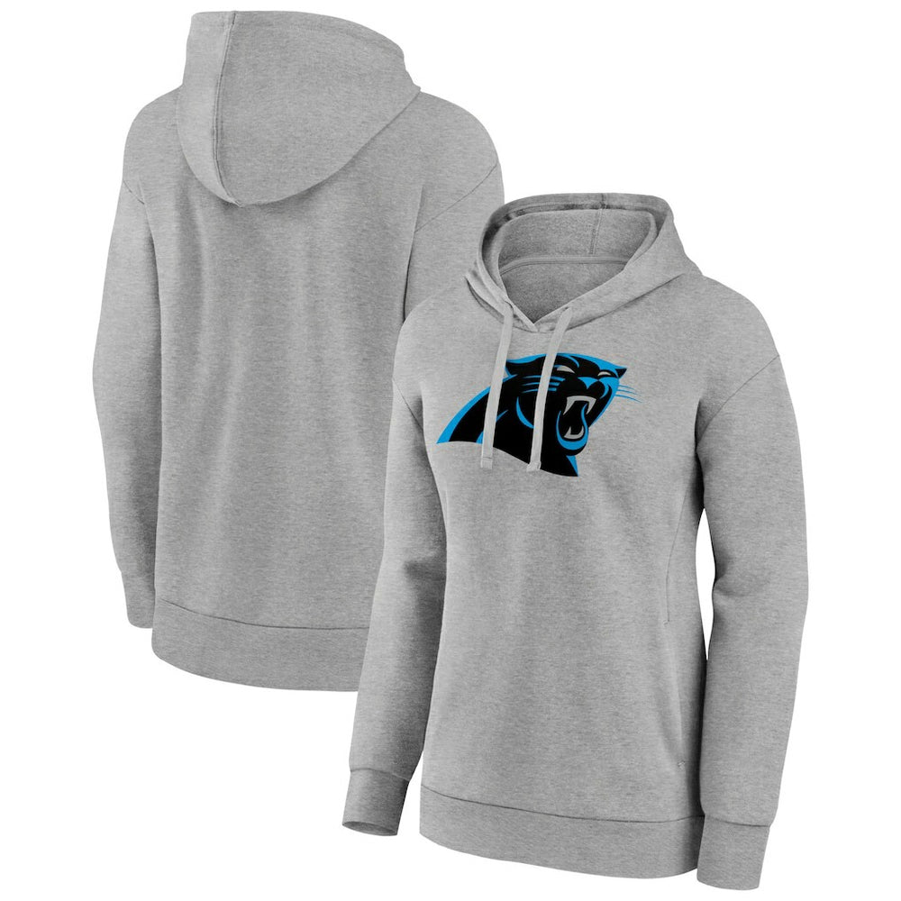 Carolina Panthers Women's Primary Logo Pullover Hoodie - Gray Hoodies