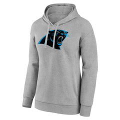 Carolina Panthers Women's Primary Logo Pullover Hoodie - Gray Hoodies