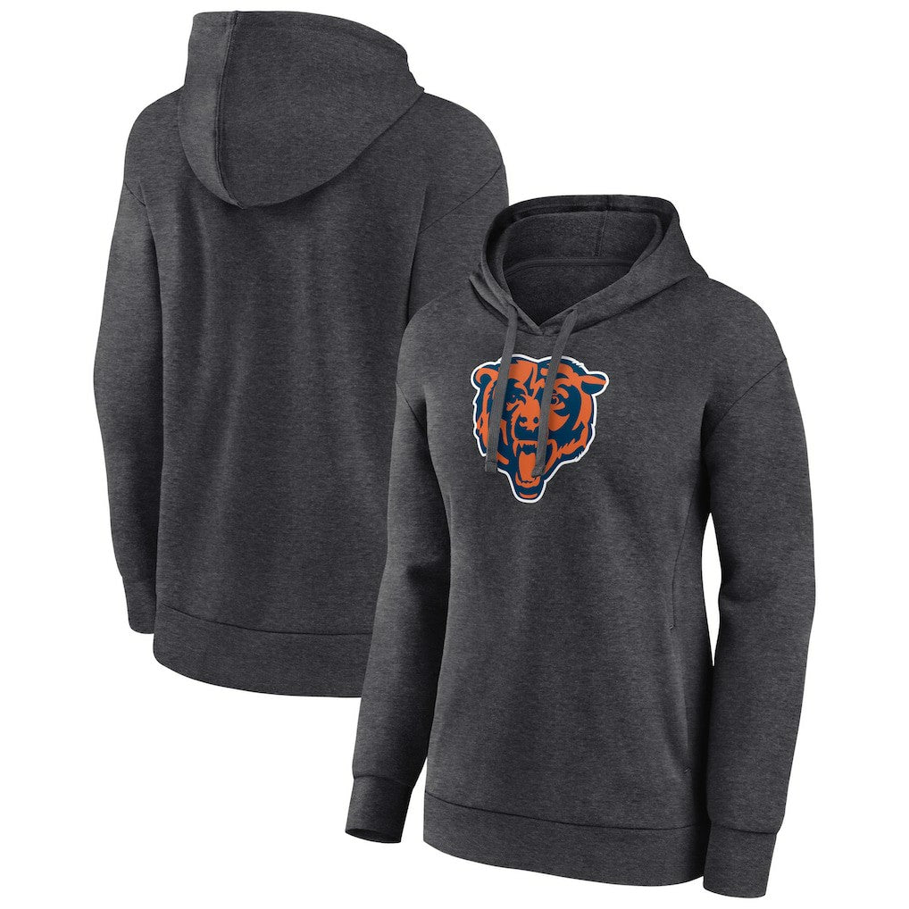 Chicago Bears Women's Primary Logo Pullover Hoodie - Charcoal Hoodies