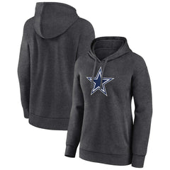 Dallas Cowboys Women's Primary Logo Pullover Hoodie - Charcoal Hoodies