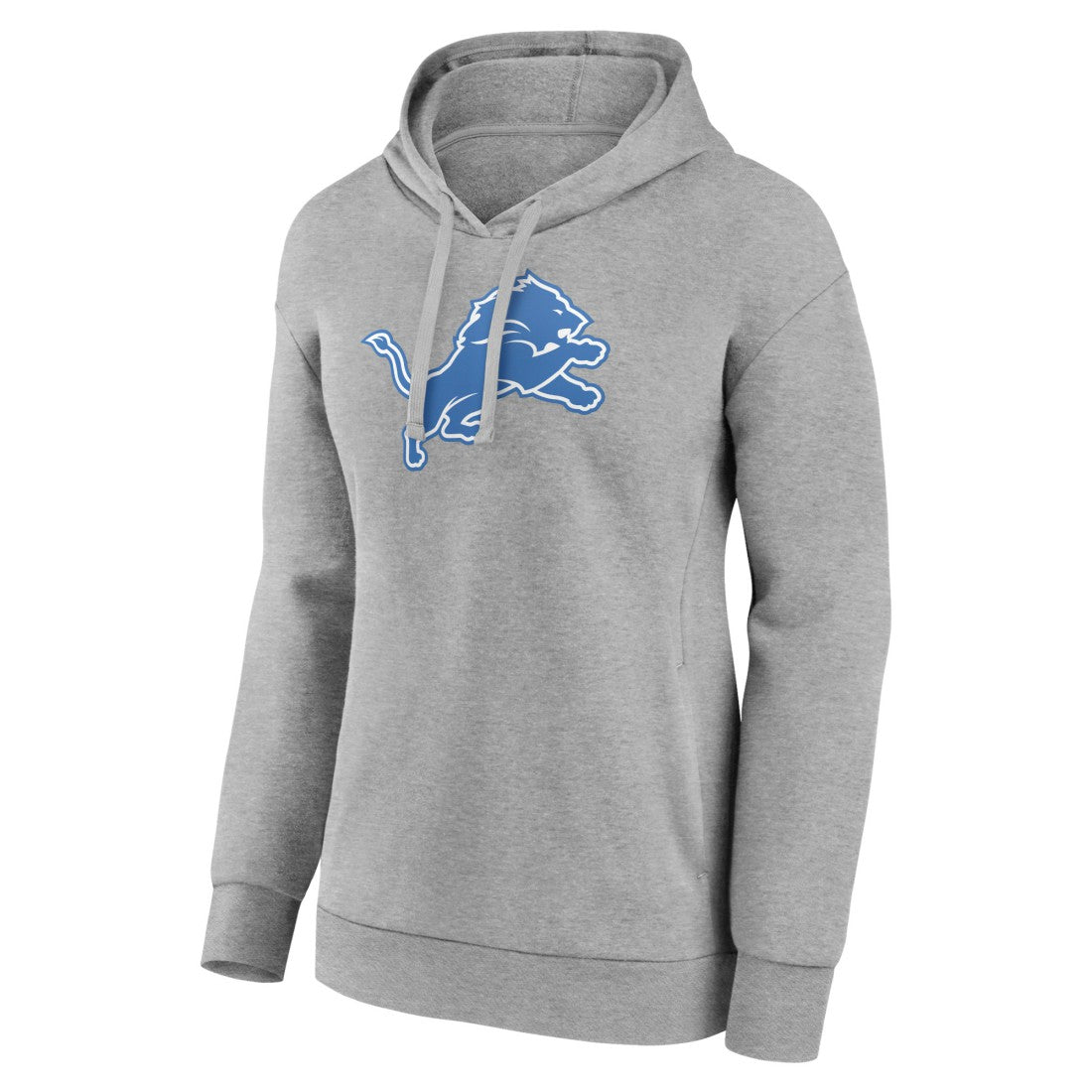 Detroit Lions Women's Primary Logo Pullover Hoodie - Gray Hoodies