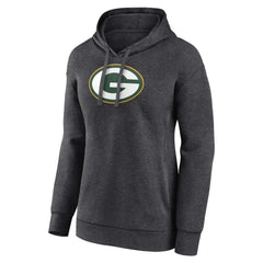 Green Bay Packers Women's Primary Logo Pullover Hoodie - Charcoal Hoodies