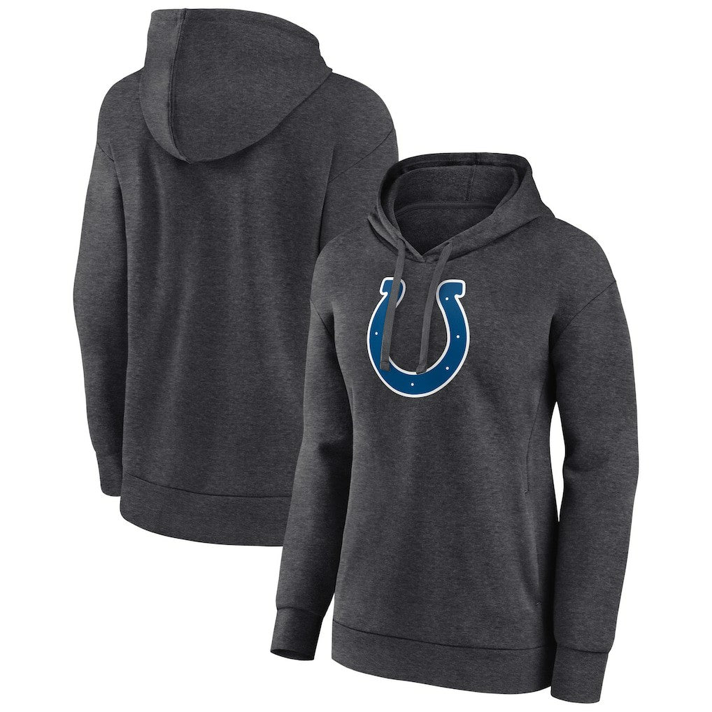 Indianapolis Colts Women's Primary Logo Pullover Hoodie - Charcoal Hoodies