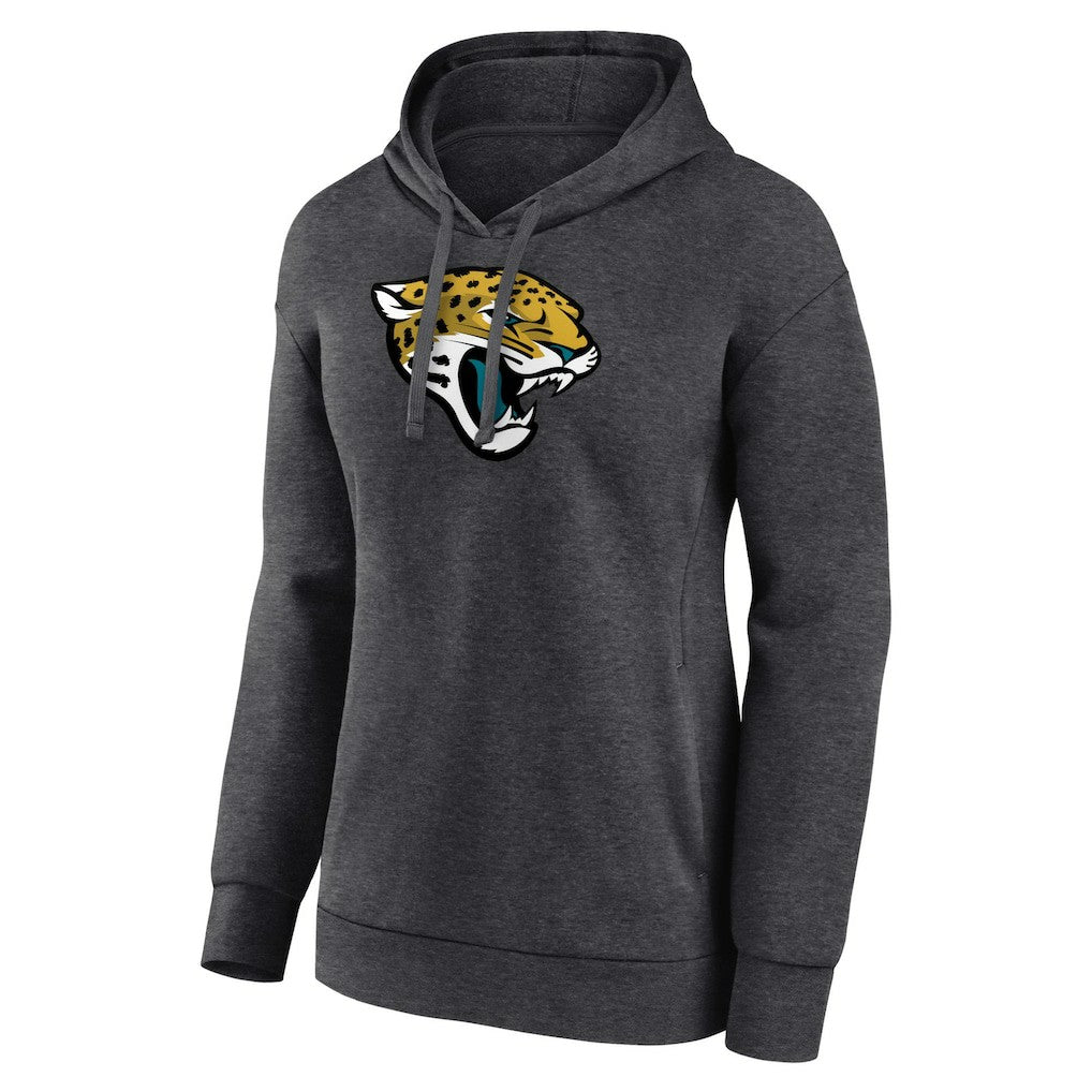 Jacksonville Jaguars Women's Primary Logo Pullover Hoodie - Charcoal Hoodies