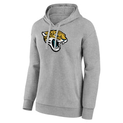 Jacksonville Jaguars Women's Primary Logo Pullover Hoodie - Gray Hoodies