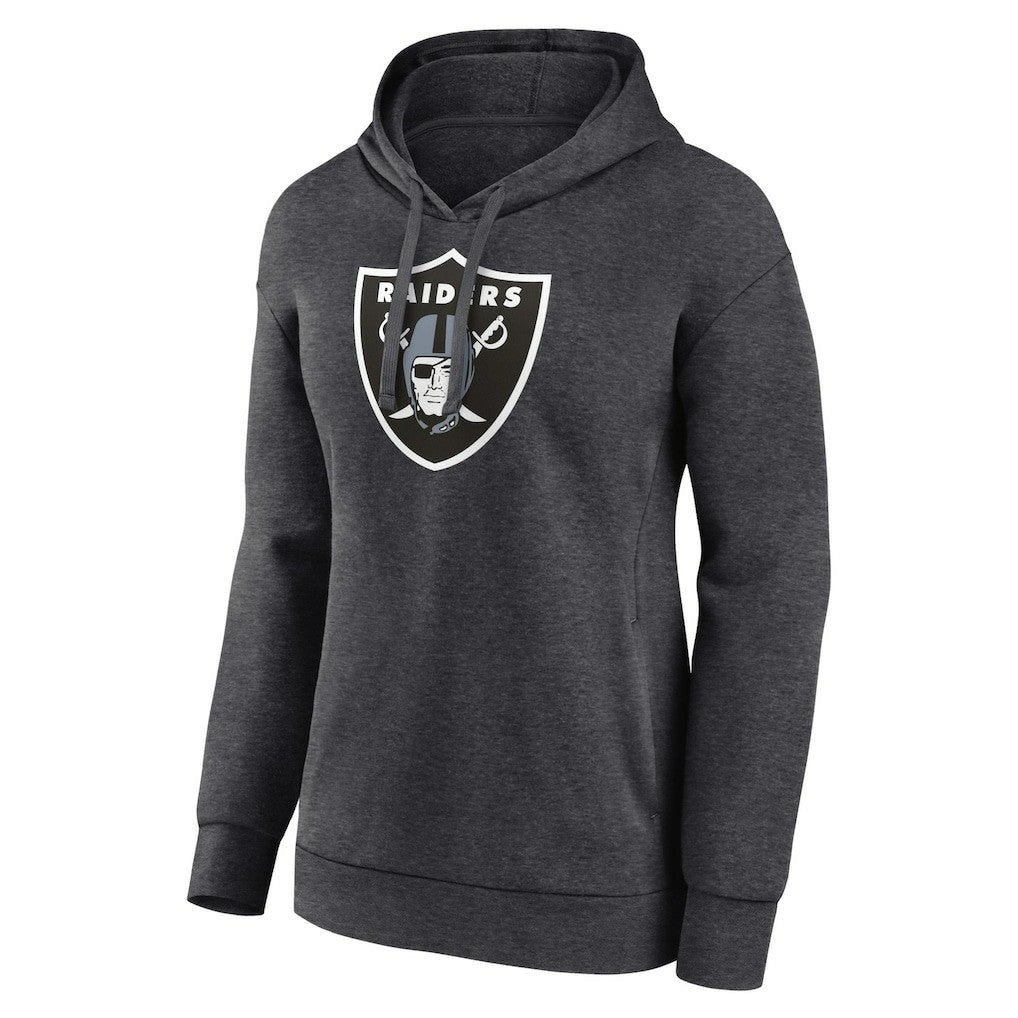 Las Vegas Raiders Women's Primary Logo Pullover Hoodie - Charcoal Hoodies