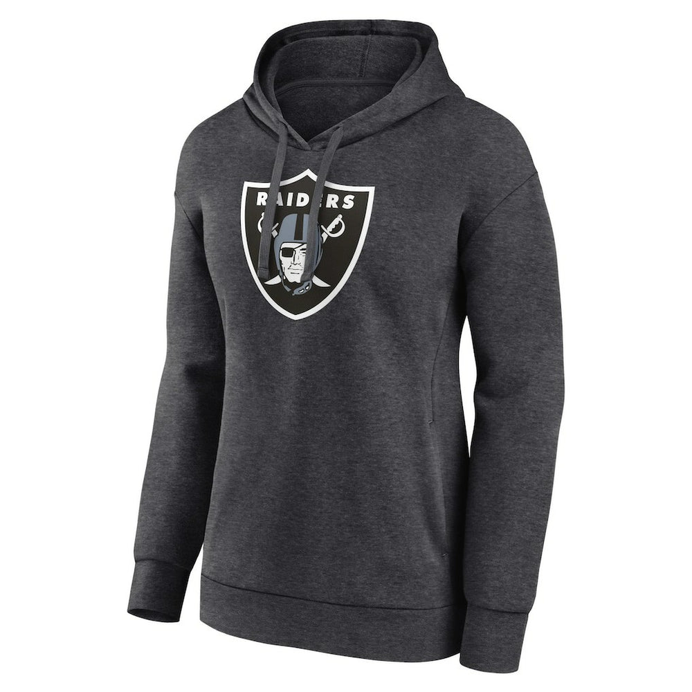 Las Vegas Raiders Women's Primary Logo Pullover Hoodie - Charcoal Hoodies