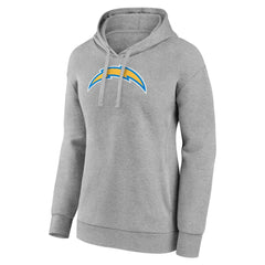 Los Angeles Chargers Women's Primary Logo Pullover Hoodie - Gray Hoodies