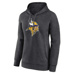 Minnesota Vikings Women's Primary Logo Pullover Hoodie - Charcoal Hoodies