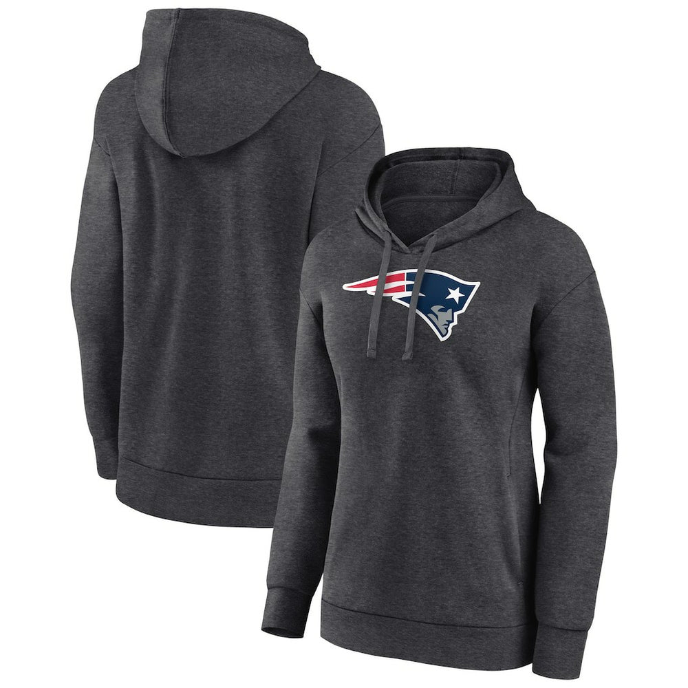 New England Patriots Women's Primary Logo Pullover Hoodie - Charcoal Hoodies