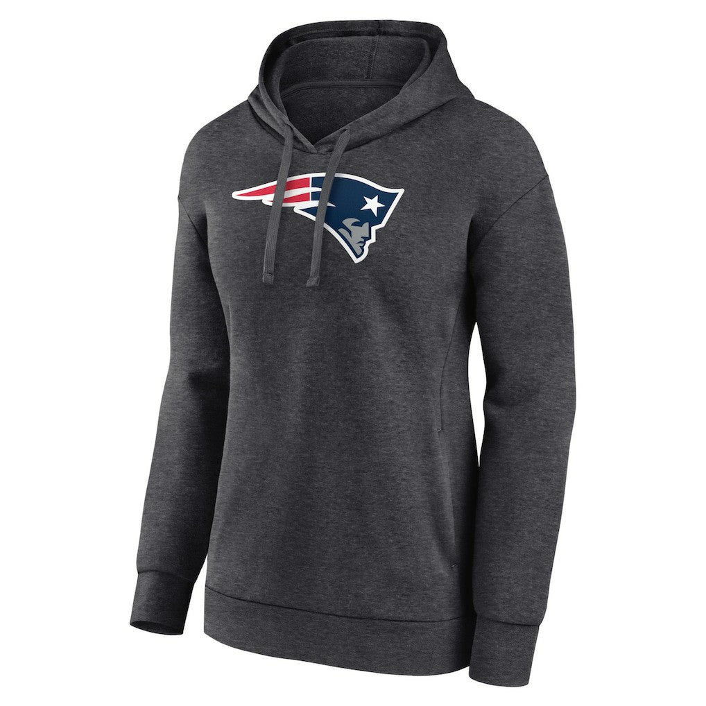 New England Patriots Women's Primary Logo Pullover Hoodie - Charcoal Hoodies