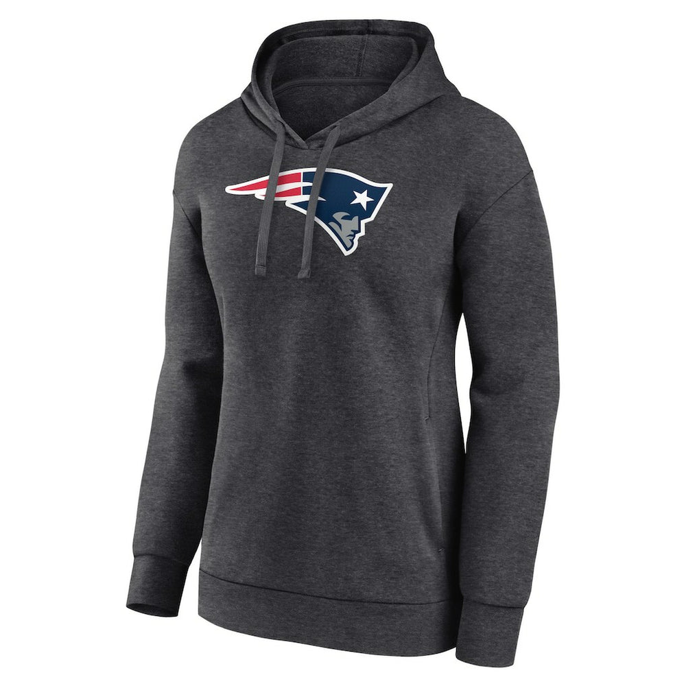 New England Patriots Women's Primary Logo Pullover Hoodie - Charcoal Hoodies