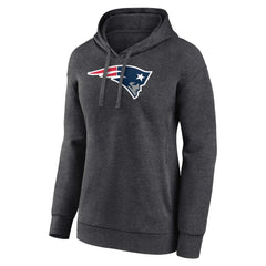New England Patriots Women's Primary Logo Pullover Hoodie - Charcoal Hoodies