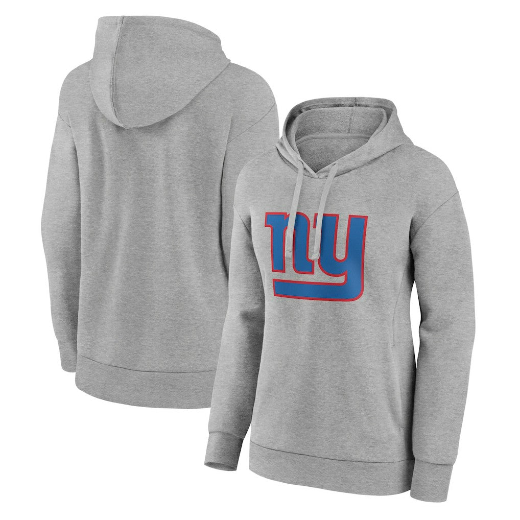 New York Giants Women's Primary Logo Pullover Hoodie - Gray Hoodies
