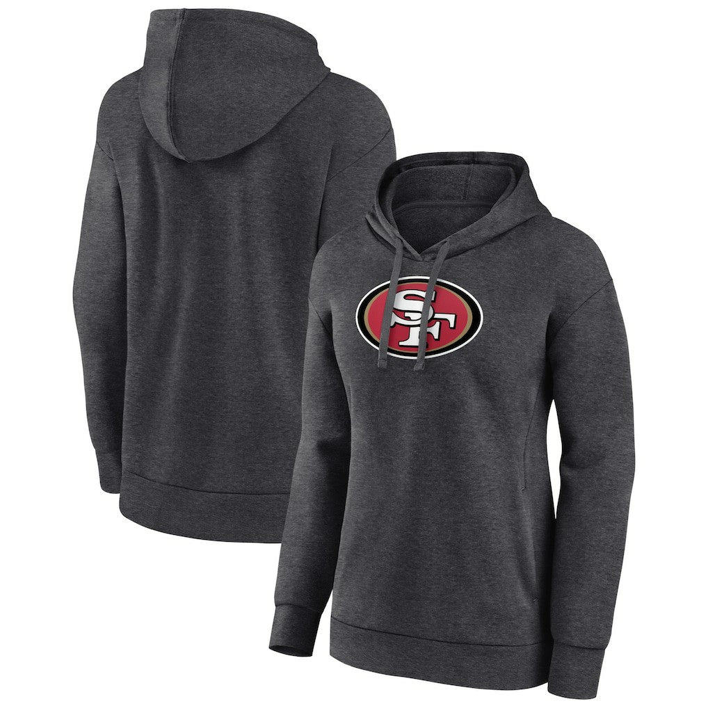 San Francisco 49ers Women's Primary Logo Pullover Hoodie - Charcoal Hoodies