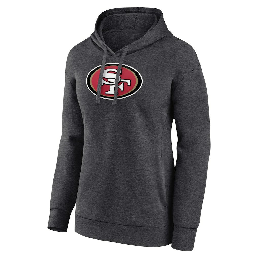 San Francisco 49ers Women's Primary Logo Pullover Hoodie - Charcoal Hoodies