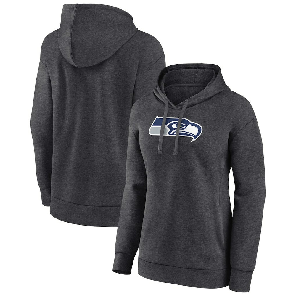 Seattle Seahawks Women's Primary Logo Pullover Hoodie - Charcoal Hoodies
