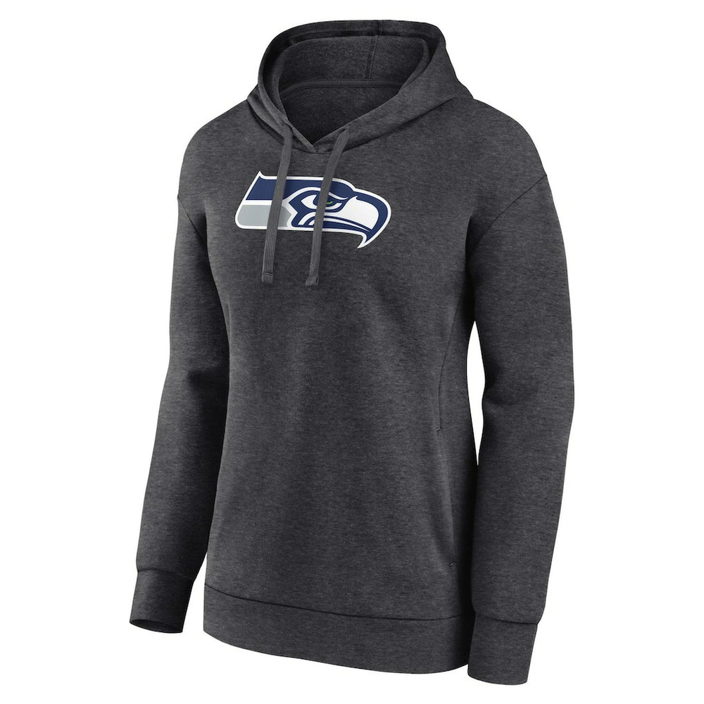 Seattle Seahawks Women's Primary Logo Pullover Hoodie - Charcoal Hoodies