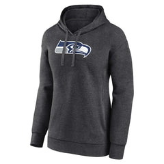 Seattle Seahawks Women's Primary Logo Pullover Hoodie - Charcoal Hoodies