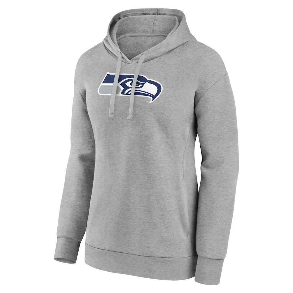 Seattle Seahawks Women's Primary Logo Pullover Hoodie - Gray Hoodies