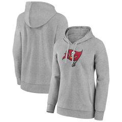 Tampa Bay Buccaneers Women's Primary Logo Pullover Hoodie - Gray Hoodies