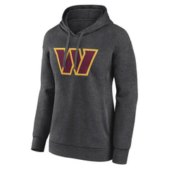 Washington Commanders Women's Primary Logo Pullover Hoodie - Charcoal Hoodies