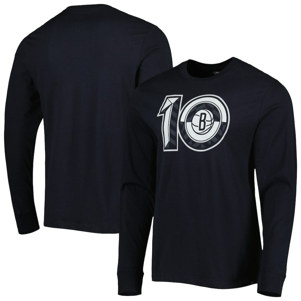Brooklyn Nets '47 10th Anniversary Super Rival Long Sleeve T-Shirt Black - 47 brand
