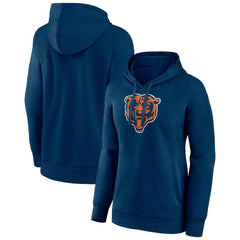 Chicago Bears Women's Primary Logo Pullover Hoodie - Navy Hoodies
