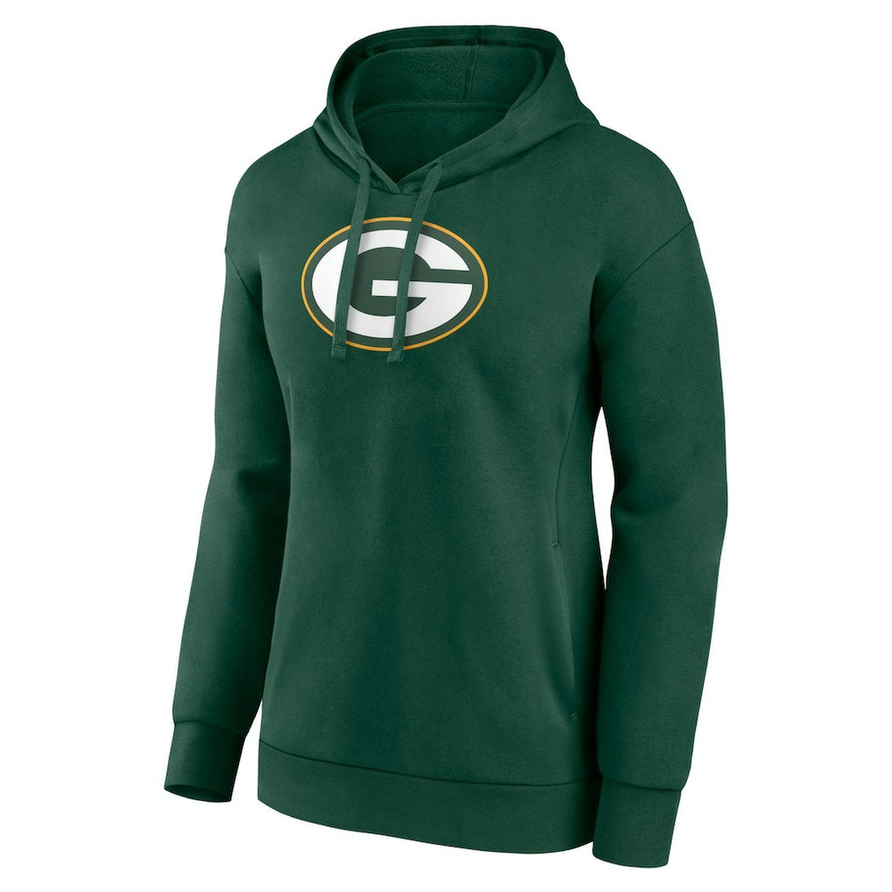 Green Bay Packers Women's Primary Logo Pullover Hoodie - Green Hoodies