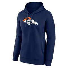Denver Broncos Women's Primary Logo Pullover Hoodie - Navy Hoodies