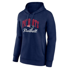 New England Patriots Women's Victory Script Pullover Hoodie - Navy Hoodies