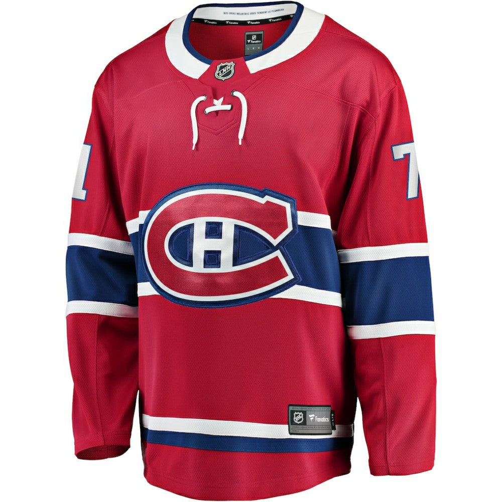 Jake Evans Montreal Canadiens Fanatics Home Breakaway Player Jersey - Red | US 5146648