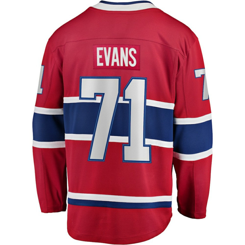 Jake Evans Montreal Canadiens Fanatics Home Breakaway Player Jersey - Red | US 5146648