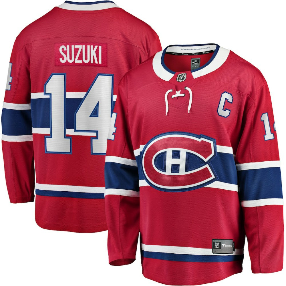 Nick Suzuki Montreal Canadiens Fanatics Home Captain Patch Breakaway Player Jersey - Red | US 5146650